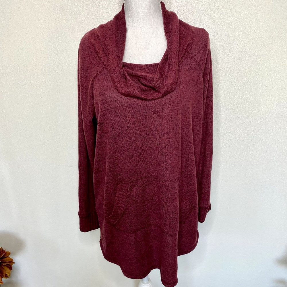 NEW Torrid Maroon Super Soft Cowl Neck Sweater
